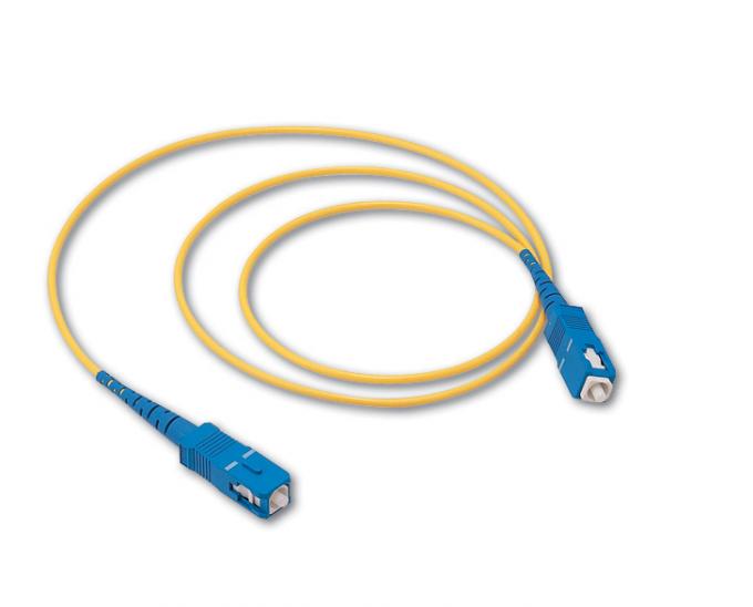 SC/UPC Fiber optic patch cord Singlemode Simplex 2.0mm Yellow OFNP cable