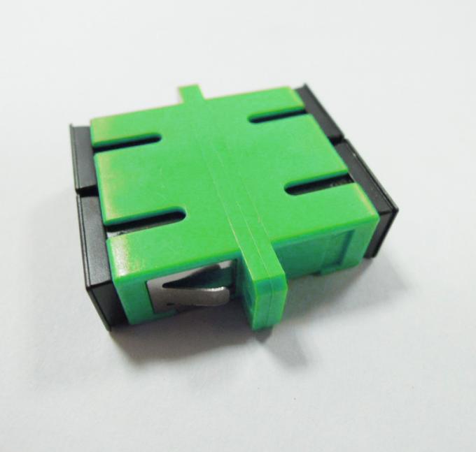 Low Insertion Loss SC / APC SM DX Fiber Optic Cable Adapter With Flange