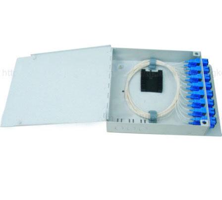 Metal shell FTTH customer terminal box 4 or 8 ports for FC,SC,ST,LC adapter