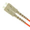 Multimode orange color PVC out  jacket  Good Repeatability Fibre Optic Patch Cable