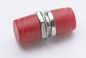 Red cap Square type Ceramic or Bronze Sleeve FC PC Round Fiber Optic Adapter for CATV Networks