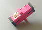 OM4 SC Pink 50μm High precision dimension Fiber Optic Adapter with flange