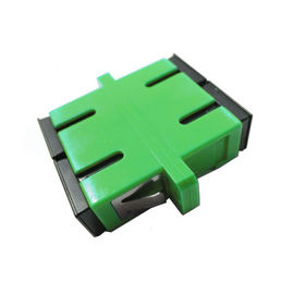 Low Insertion Loss SC / APC SM DX Fiber Optic Cable Adapter With Flange