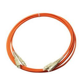 Multimode orange color PVC out  jacket  Good Repeatability Fibre Optic Patch Cable