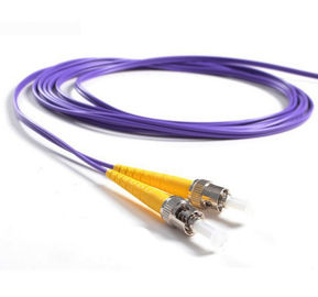 ST / PC - ST / PC OM2 Fiber Optic Patch Cord 50/125 Duplex 5mtrs purple color