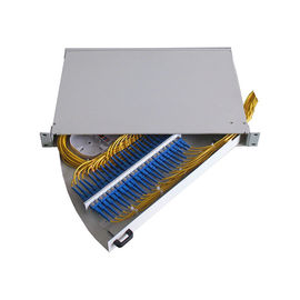 19'' Rotary Type Rack Mounted fiber termination box , 24 ports FTTH terminal box