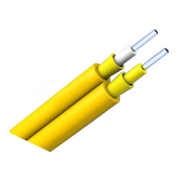 Coaxial PVC/LSZH Indoor GJFJBV Fiber Optical Cable , Yellow Lightweight Duplex Zipcord