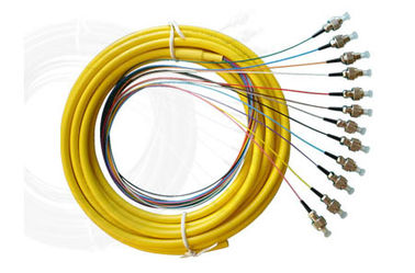 PVC, OM1, OM2 or OM3 Bundle Multi - Fiber Optic Pigtail for Video Transmission
