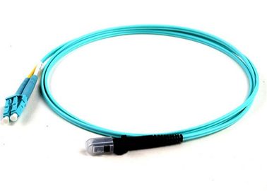 Aqua Blue Fiber Optic Patch Cord MTRJ To LC/UPC OM3 50/125 Duplex 2.0mm 5Mtrs OFNR