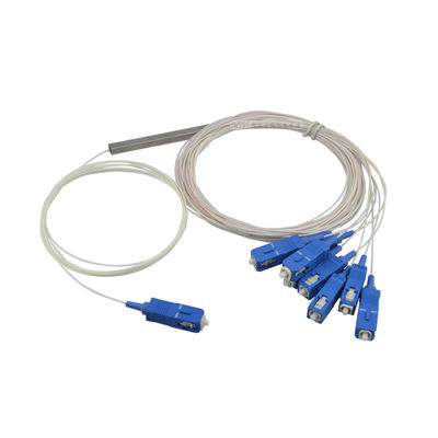 1×8 PLC Fiber Optic Splitter, ABS Package, 0.9mm Cable for FTTX networks / PON Networks