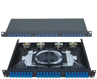 19’’Standard Structure SC24 Rack-Mounted  Fiber Optic Patch Panel  Terminal Box