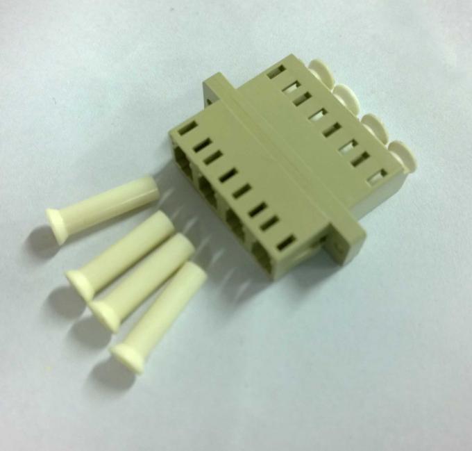 Quadruple Type Lc Upc Multi Mode Fiber Optic Coupler Beige Or Aqua