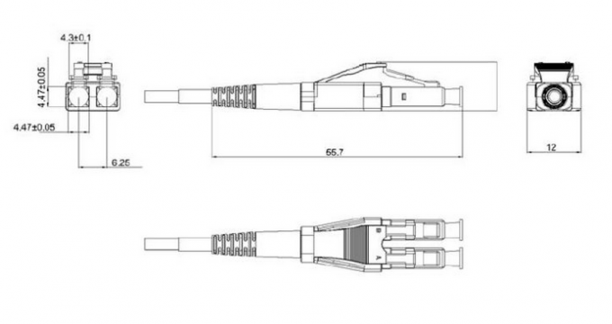LC / UPC - LC / UPC multimode patch cord , Duplex uniboot fiber optic ...