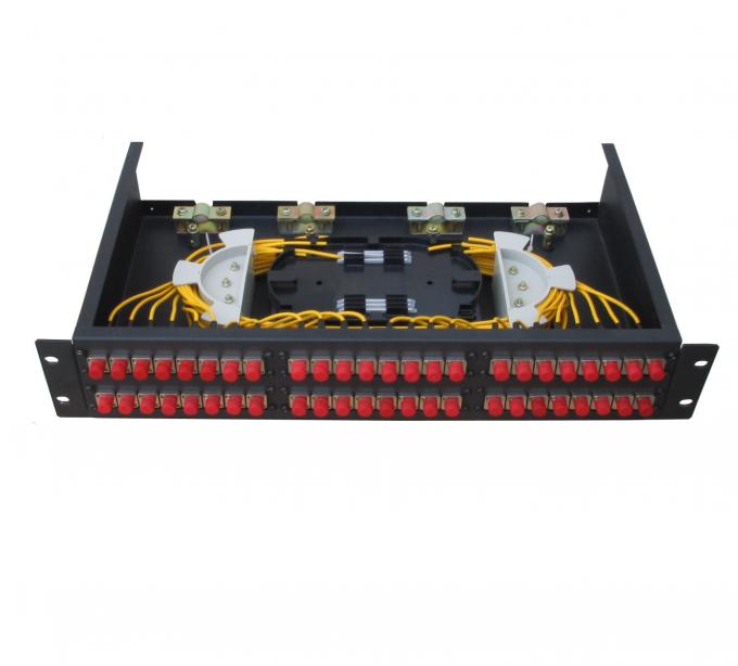 19 inch size Fixed type Rack-mount ODF Fiber Optic Patch Panel in black ...