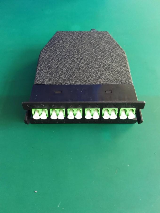 MTP Module Cassette FTTH Fiber Optic Patch Panel APC UPC 12 / 24 Core 2