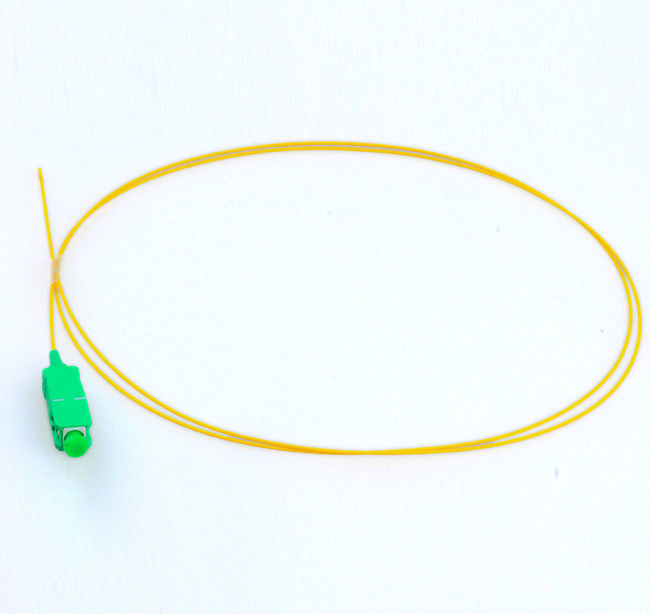 SC/APC SM simplex 0.9mm Fiber Optic Pigtail yellow color PVC outer ...