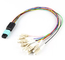 LC UPC 0.9mm MPO MTP Fiber Optic Patch Cord High Fiber Density Ribbon
