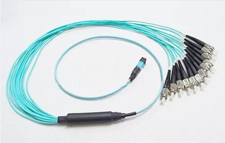 Simplex FC UPC Breakout Mpo Fiber Cable 12 Core