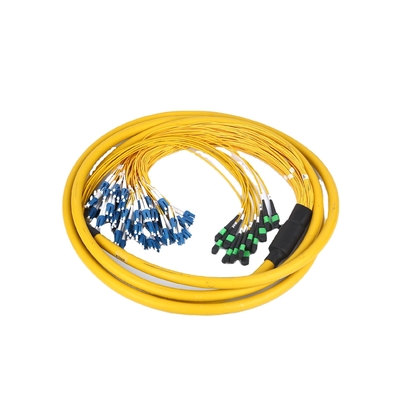 G657A1 MPO MTP Fiber Optic Patch Cord LC SM OM3 / OM4 8 / 12 / 24