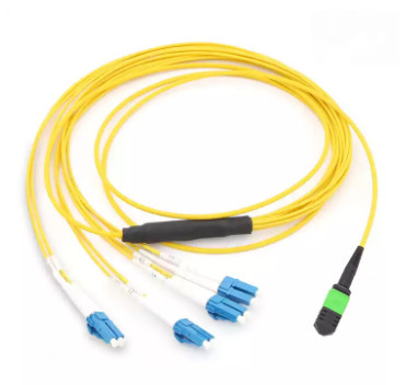 High quality Connector singlemode SM 12 core 3m mpo fiber optic patch cord MPO to LC