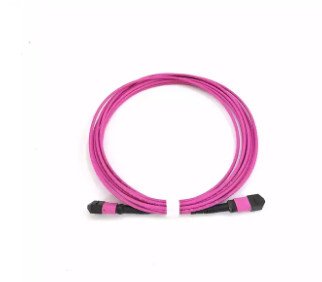 OM4 MPO 12 Fiber Patch Cord, Multimode MPO to MPO Trunk Cable