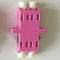 Pink color SC type 10G OM4 LC Duplex Pink plastic Fiber Optic Adapter,low insertion loss