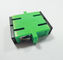 Green color plastic Low insertion Loss Duplex Flangeless Fiber Optic Adapter for Telecommunication