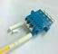 Blue color LC OM3 Quad Fiber Optic Adapter 4 Cores With Low Insertin Loss