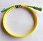 Yellow cable length can be customized LC / APC - SC / APC - SM - SX-3.0mm-5mtrs-Ofnp Optical Fiber Patch Cord