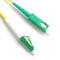 Yellow cable length can be customized LC / APC - SC / APC - SM - SX-3.0mm-5mtrs-Ofnp Optical Fiber Patch Cord