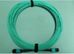 8C 12C 24C Fiber Optic Cable MPO To MPO Aqua Color