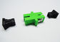 PBT Material Green SC APC singlemode Duplex Fiber Optic Adapter