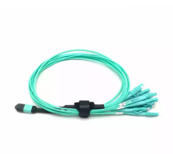 OM3 MPO - LC Fiber Optic Patch Cord 3.0mm 12 Core