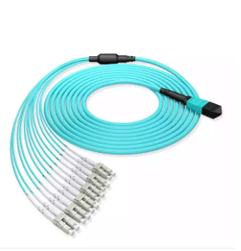 12 Cord LSZH 3.0m Low Loss MPO Fiber Optic Patch Cord FemaleTo LC