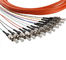 ST/UPC Multimode Fiber Optic Pigtail 62.5/125 Colourful 12 Cores Bundle
