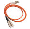 Duplex 3.0mm SC/UPC to LC/UPC hybrid fiber optic patch cord Orange
