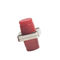 FC PC Square Fiber Optic Adapter for Computer Networks Red cap Zinc alloy material
