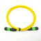 Yellow cable PC, UPC, APC MTP / MPO singlemode Fiber Optic Patch Cord