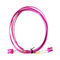 3.0mm DX MM 50/125 OM4 LC to LC Fiber Optic Patch Cord PINK LSZH outer Jacket
