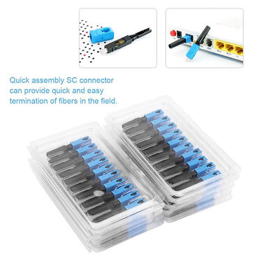 Fiber Optic Fast Connector SC APC UPC Quick Connector For FTTH Drop Cable Field Termination