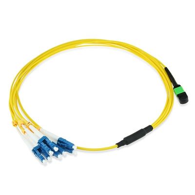 G657A MPO MTP Breakout Fiber Optic Patch Cord 8 Core