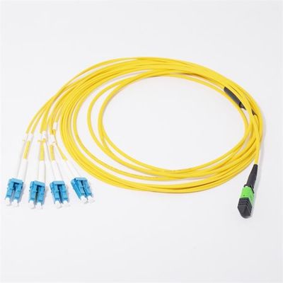 G657A MPO MTP Breakout Fiber Optic Patch Cord 8 Core