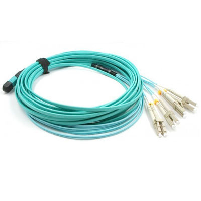 3M Duplex OM3 MPO To 8xLC Fiber Optical Patch Cord 50/125