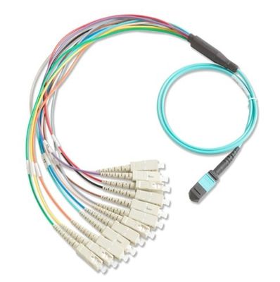 Elite 10M 12 24 Core 3.0MM SM MM Breakout Fan Out Cable With CCA CPR Rated