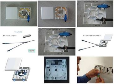 CY / FB - 002A 86 * 86 * 23mm Fiber Optic Terminal Box suitable for 2 pcs SC adapters