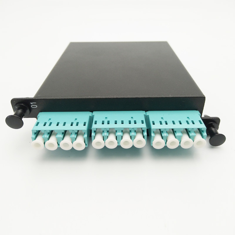 Pullable Mpo MPO-LC MPO panel OM3 0.9mm 12 port Cold Rolled Steel Sheet MPO Cassette