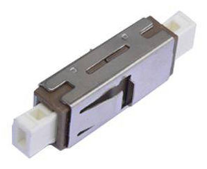Cream color Low Insertion Loss MU Fiber Optic Adapter for Computer Networks