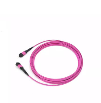OM4 MPO 12 Fiber Patch Cord, Multimode MPO to MPO Trunk Cable