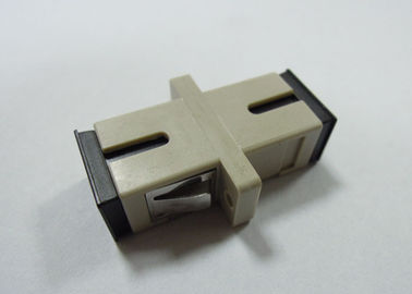 SC/PC MM simplex fiber Optic Adapter with flange beige shenzhen supplier