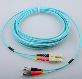 Length Can be customized SC/PC-FC/PC OM3 3.0mm aqua fiber optic patch cord customized